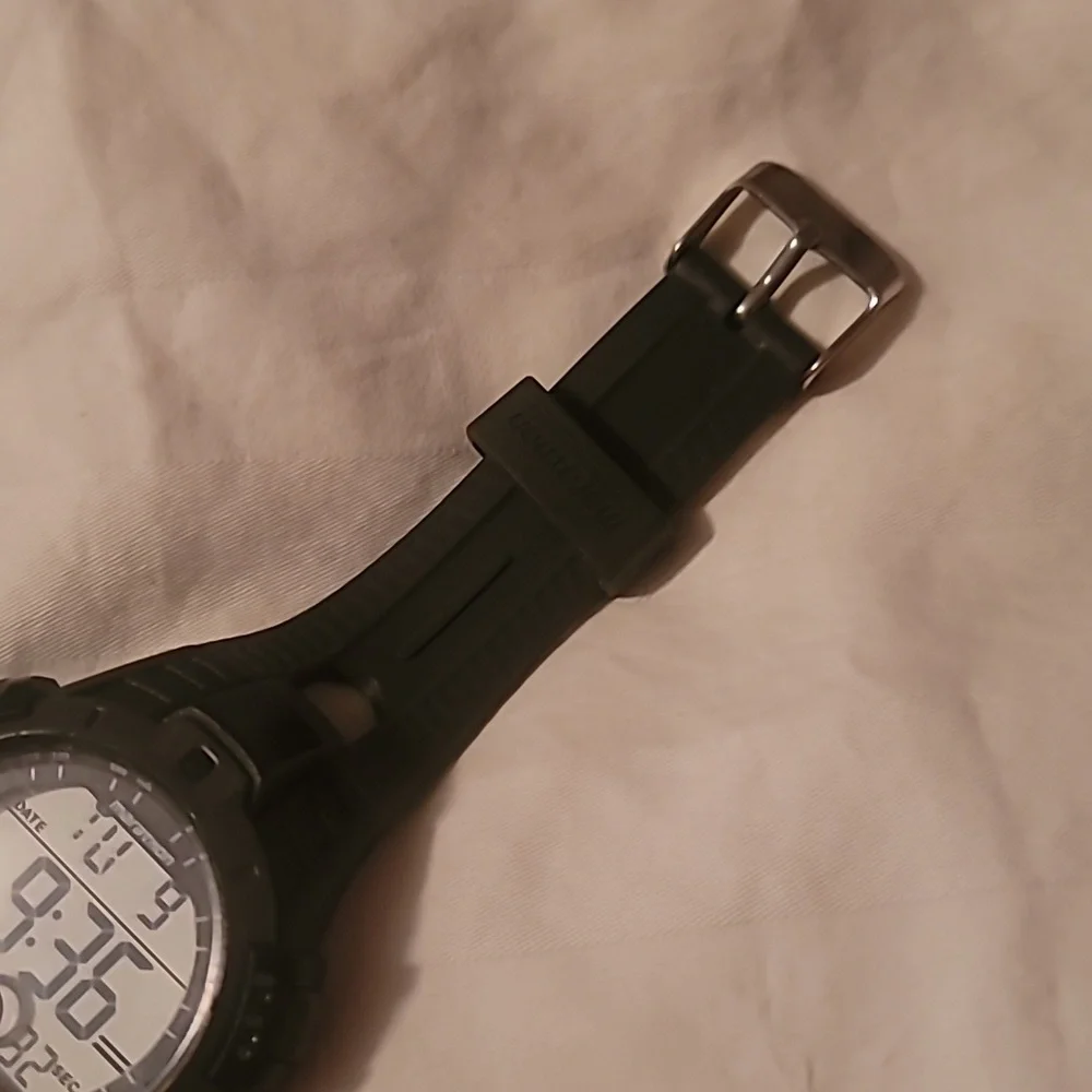 Timex T5K802 Marathon Black Resin Case with Black Rubber‎ Band Men's Wristwatch
